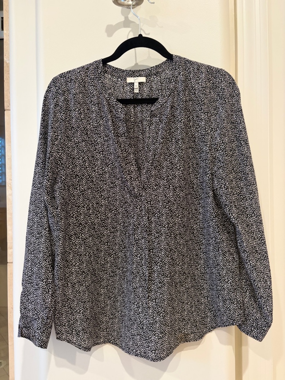 Joie silk Black and White Printed Blouse